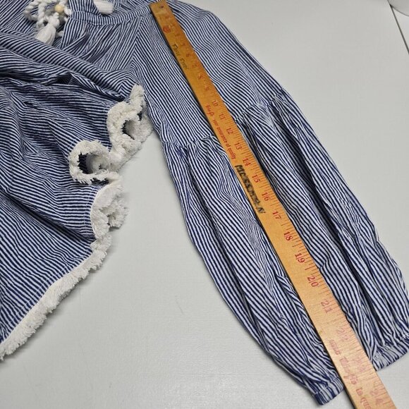 Tuckernuck Women Mini Dress Size XS Striped Tiered Coastal Cover Up Beachwear - Picture 10 of 12